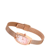 Amanda Stainless Steel Mesh Strap Watch  (Rose Gold)
