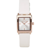 Sima Rose Gold Leather Analog Watch (White)