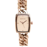 Kayla Rose Gold Stainless Steel Analog Watch (Salmon)