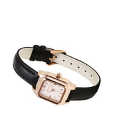 Kaytie Rose Gold Leather Analog Watches (Black)