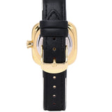 Riley Gold Leather Analog Watch (Black)