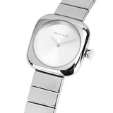 Riley Silver Stainless Steel Analog Watch (Silver)