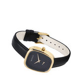 Nova Gold Leather Analog Watch (Black)