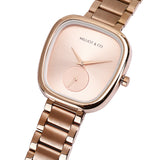 Nova Rose Gold Mesh Analog Watch (Salmon)