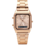 Joel Rose Gold Stainless Steel Analog Watches (Salmon)