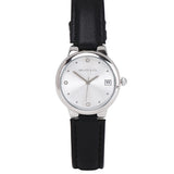 Freja Silver Leather Analog Watches (Black)