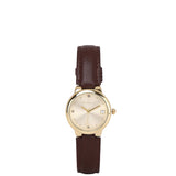 Freja Gold Leather Analog Watches (Brown)