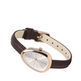 Felis Rose Gold Leather Analog Watches (Brown)