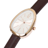 Felis Rose Gold Leather Analog Watches (Brown)