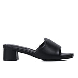 Sofia Comfy Slip On Heels (Black)