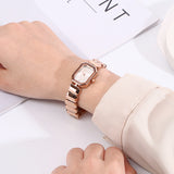 Maya Stainless Steel Bracelet Watch (Rose Gold)