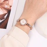 Yuna Rhinestone Analog Watch (Rose Gold)