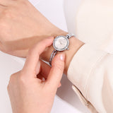 Yuna Rhinestone Analog Watch (Silver)