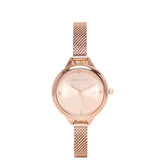 Vera Mesh Strap Analog Watch (Rose Gold)