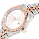 Darcy Metal Strap Analog Watch (Silver/Rose Gold)