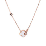 Saia Rose Gold Metal Watch with Necklace Set (Salmon)