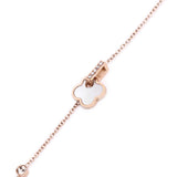 Saia Rose Gold Metal Watch with Necklace Set (Salmon)