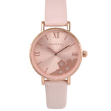 Claire Rose Gold Leather Analog Watch (Nude)