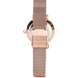 Claire Rose Gold Mesh Analog Watch (Salmon)