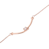 Fae Rose Gold Leather Analog Watches with Necklace Set (Pink)