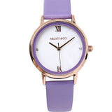 Shireen Rose Gold Leather Watch with Bracelet Set  (Thistle)