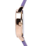 Shireen Rose Gold Leather Watch with Bracelet Set  (Thistle)