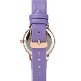 Shireen Rose Gold Leather Watch with Bracelet Set  (Thistle)