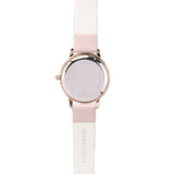 Shireen Rose Gold Leather Watch with Bracelet Set  (Pink)