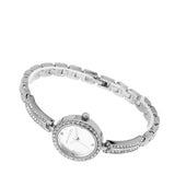 Sora Rhinestone Analog Watch with Bracelet Set (Silver)
