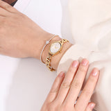 Rebecca Classic Bracelet Analog  Watch with Bracelet Set (Gold)