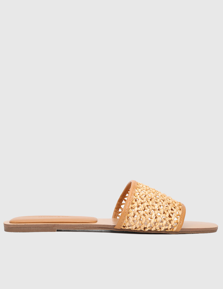 Kirsti Open Toe Sandals & Flip Flops (Brown)