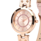 Sylvia Rose Gold Analog Watch with Bangle (Nude)