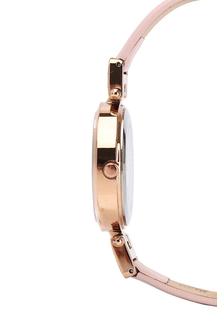 Sylvia Rose Gold Analog Watch with Bangle (Nude)