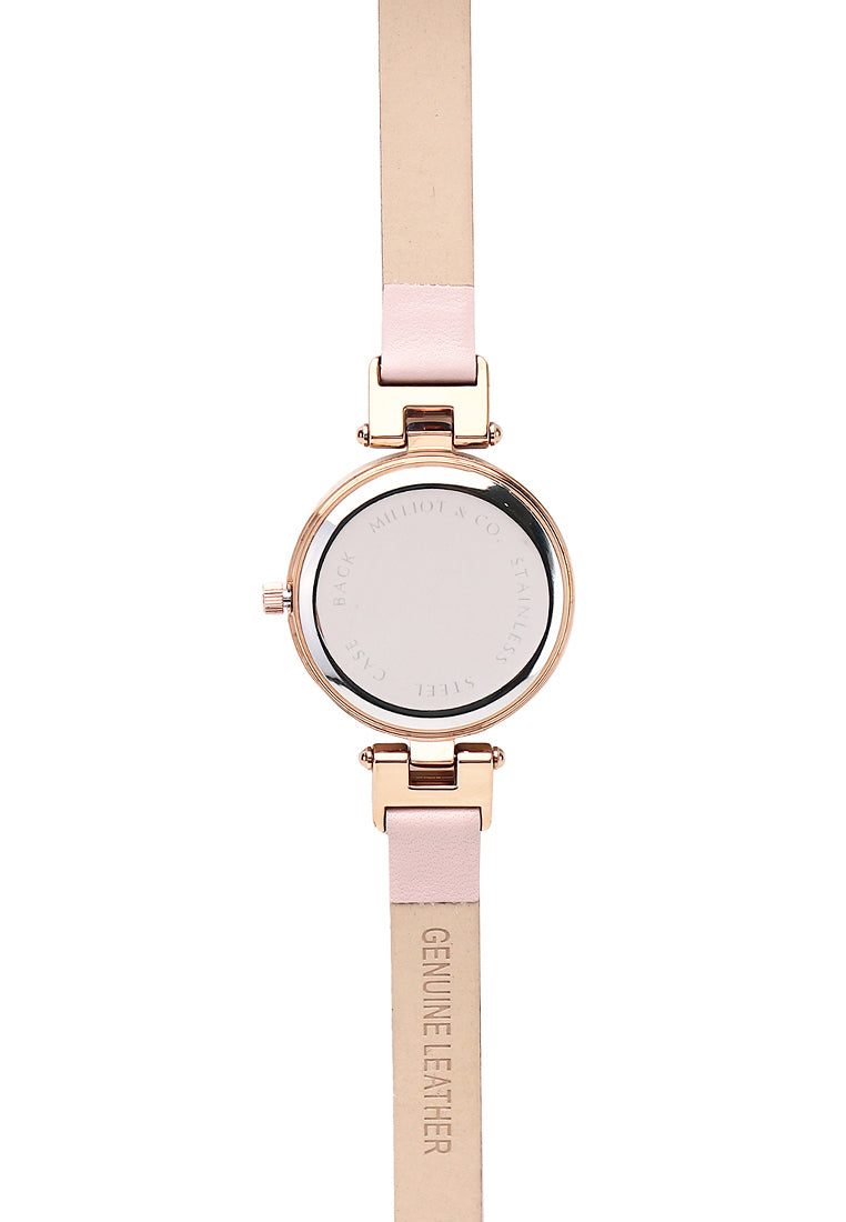 Sylvia Rose Gold Analog Watch with Bangle (Nude)