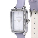 Shirley Silver Leather Watch with Bangle Set (Thistle)