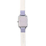 Shirley Silver Leather Watch with Bangle Set (Thistle)