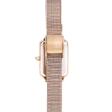 Shirley Rose Gold Mesh Watch with Bangle Set (Salmon)