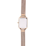 Shirley Rose Gold Mesh Watch with Bangle Set (Salmon)