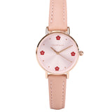 Susy Rose Gold Leather Watch with Bangle Set (Nude)