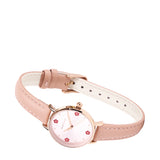 Susy Rose Gold Leather Watch with Bangle Set (Nude)