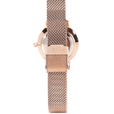 Susy Rose Gold Mesh Watch with Bangle Set  (Salmon)