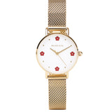 Susy Gold Mesh Watch with Bangle Set (Gold)