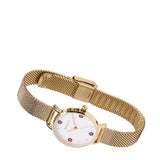 Susy Gold Mesh Watch with Bangle Set (Gold)