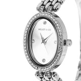 Ava Silver Metal Watch with Bangle Set  (Silver)