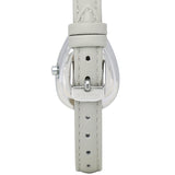 Fiona Silver Leather Analog Watches with Bangle Set (Grey)