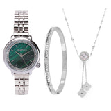 Ellysa Silver Metal Watch Gift Set (Silver)