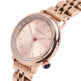 Ellysa Rose Gold Metal Watch Gift Set (Salmon)