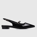 Aurelie Pointed Toe Flats & Ballerina (Black)