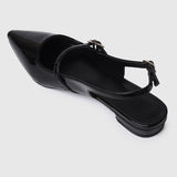 Aurelie Pointed Toe Flats & Ballerina (Black)