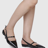 Aurelie Pointed Toe Flats & Ballerina (Black)